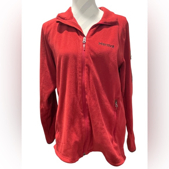 Marmot Women's Vibrant Red Ski Fleece Jacket Medium - Picture 1 of 4